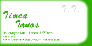 timea tanos business card